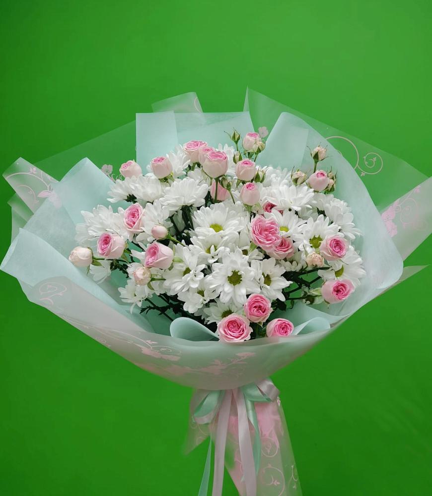 Букет цветов из: Розы и Хризантемы в Тумботино