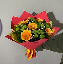 Букет цветов из:  Герберы и Хризантемы в Тумботино
