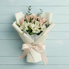 Букет Утренний поцелуй #REPLACE_PRED# Тумботино Букет цветов из:  Альстромерии #REPLACE_PRED# Тумботино