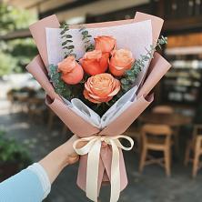 Букет персиковый аромат в Тумботино Букет цветов из:  Розы в Тумботино