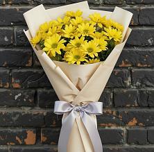 Букет Желтое настроение в Тумботино Букет цветов из:  Хризантемы в Тумботино