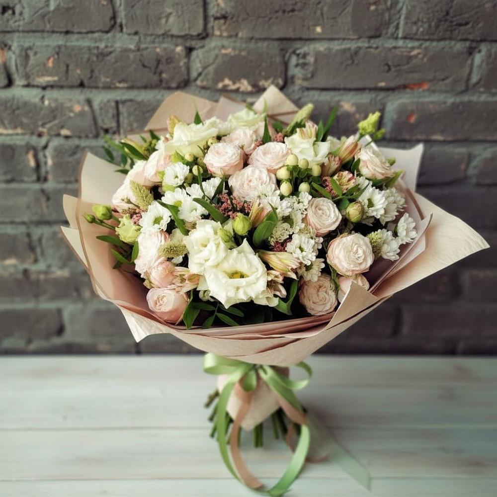 Букет цветов из: Альстромерии, Розы и Хризантемы в Тумботино