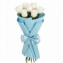 7 Белых роз Проуд в Тумботино Букет 7 белых роз Проуд в Тумботино