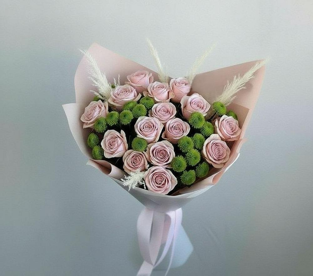 Букет доброе утро в Тумботино Букет цветов из: Розы и Хризантемы в Тумботино