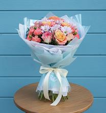 Букет цветов из:  Хризантемы и Розы в Тумботино