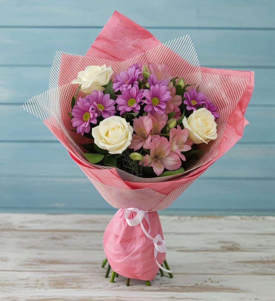 Букет комплимент в Тумботино Букет цветов из: Герберы в Тумботино