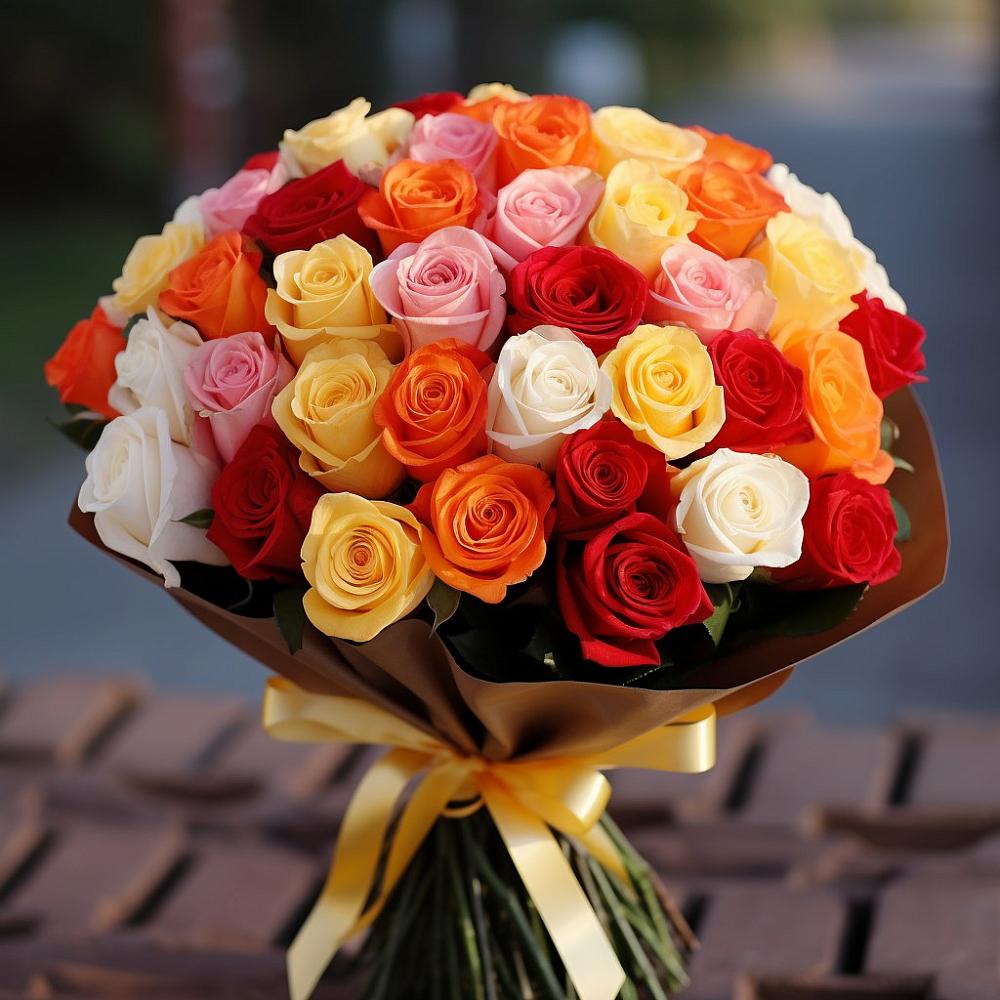 Розы Яркое начало в Тумботино Букет Яркое начало в Тумботино