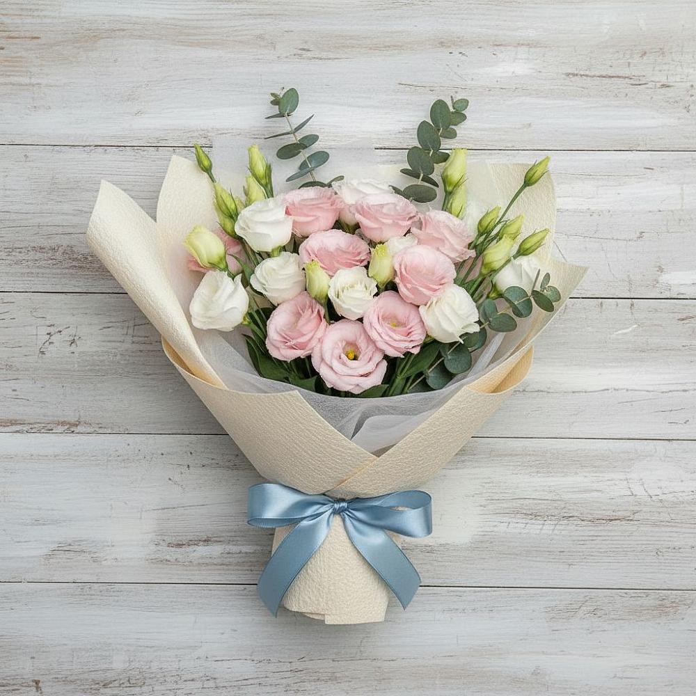 Букет шампанское в Тумботино Букет цветов из: Лизиантусы в Тумботино